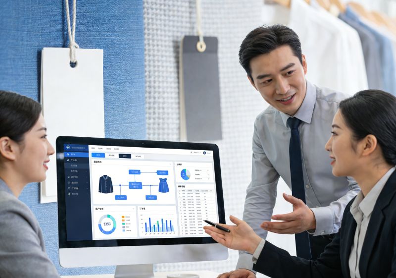 Overview of apparel ERP solutions, showing digital management scenarios for apparel companies